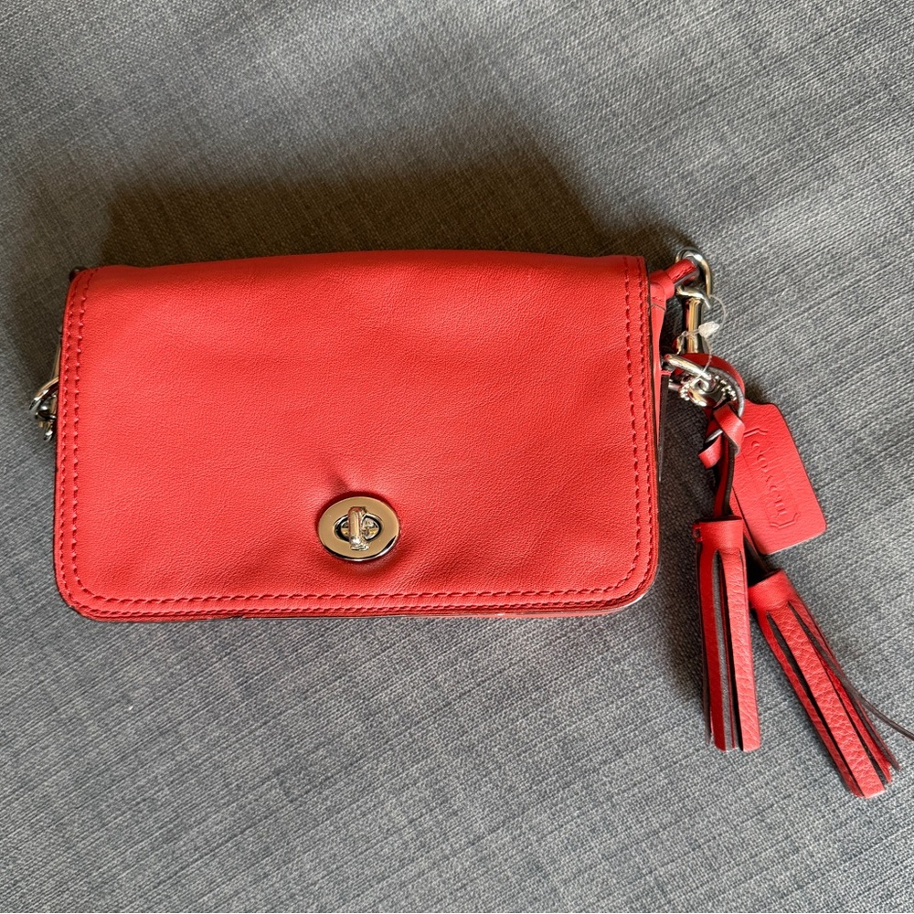 COACH Red Leather Crossbody Bag